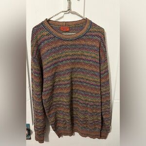 MISSONI 90'S VINTAGE
ABSTRACT PATTERN KNIT
COTTON CREWNECK